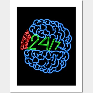 MIND OPEN 24/7 Posters and Art